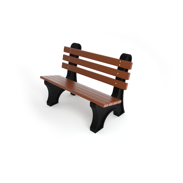 Brown 4' Comfort Park Avenue Bench